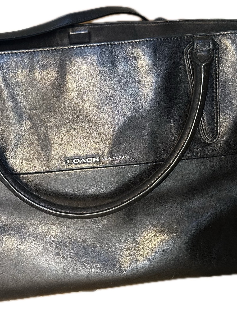 COACH Borough Bag in black safiano leather